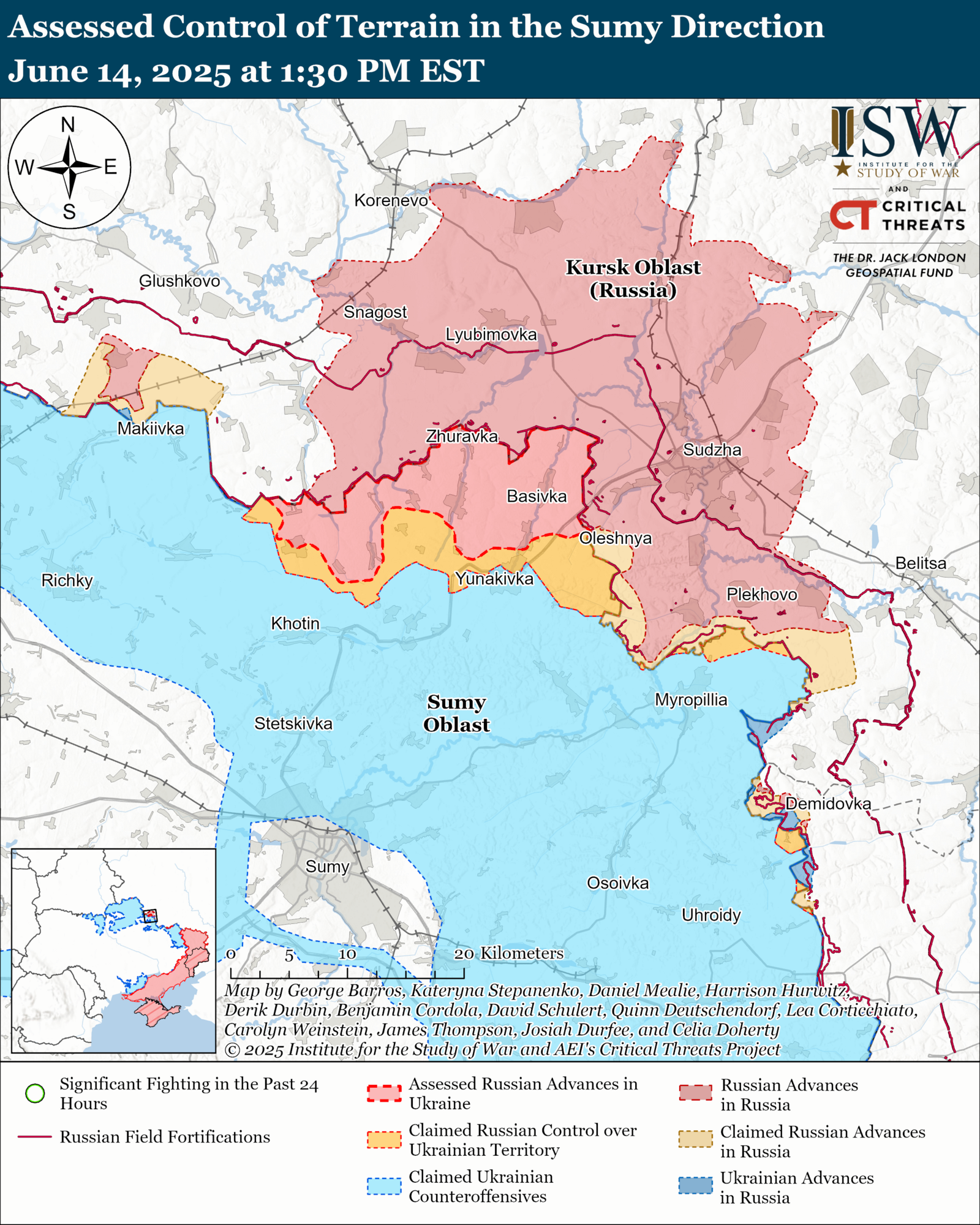 Україна і РФ провели наступальні операції на Курщині: дані ISW