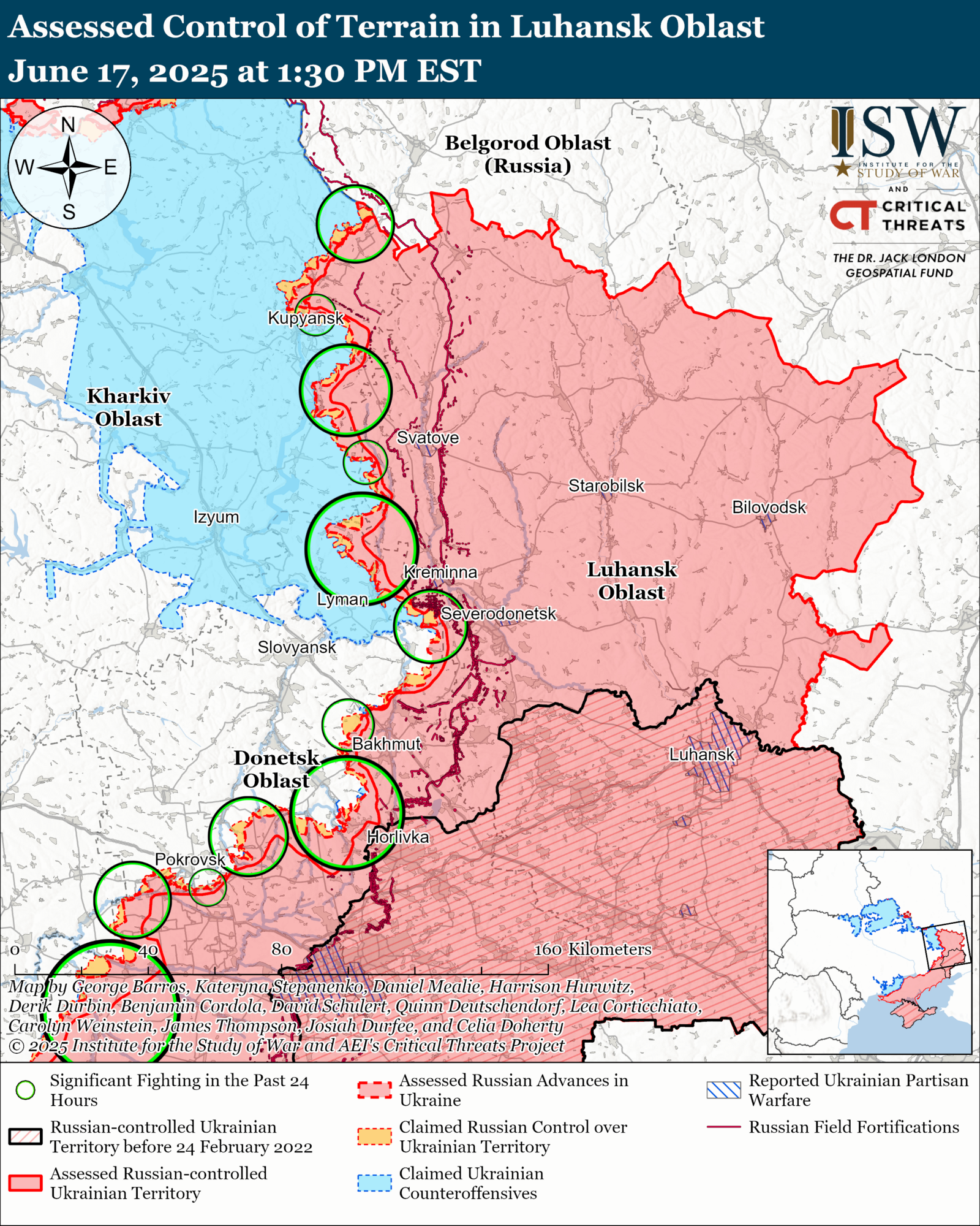 Российские войска продвинулись на нескольких направлениях фронта: в ISW оценили ситуацию. Карта