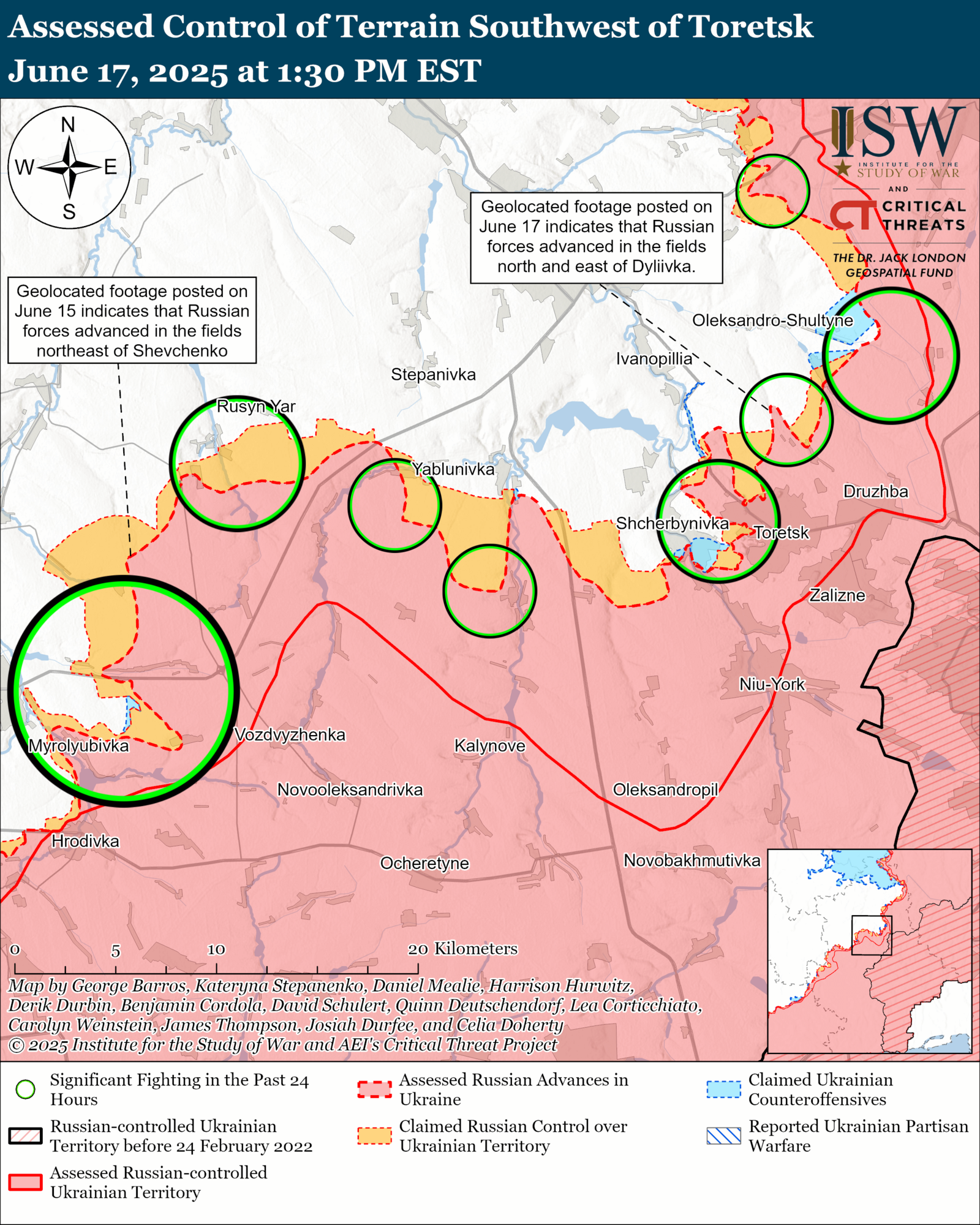 Российские войска продвинулись на нескольких направлениях фронта: в ISW оценили ситуацию. Карта