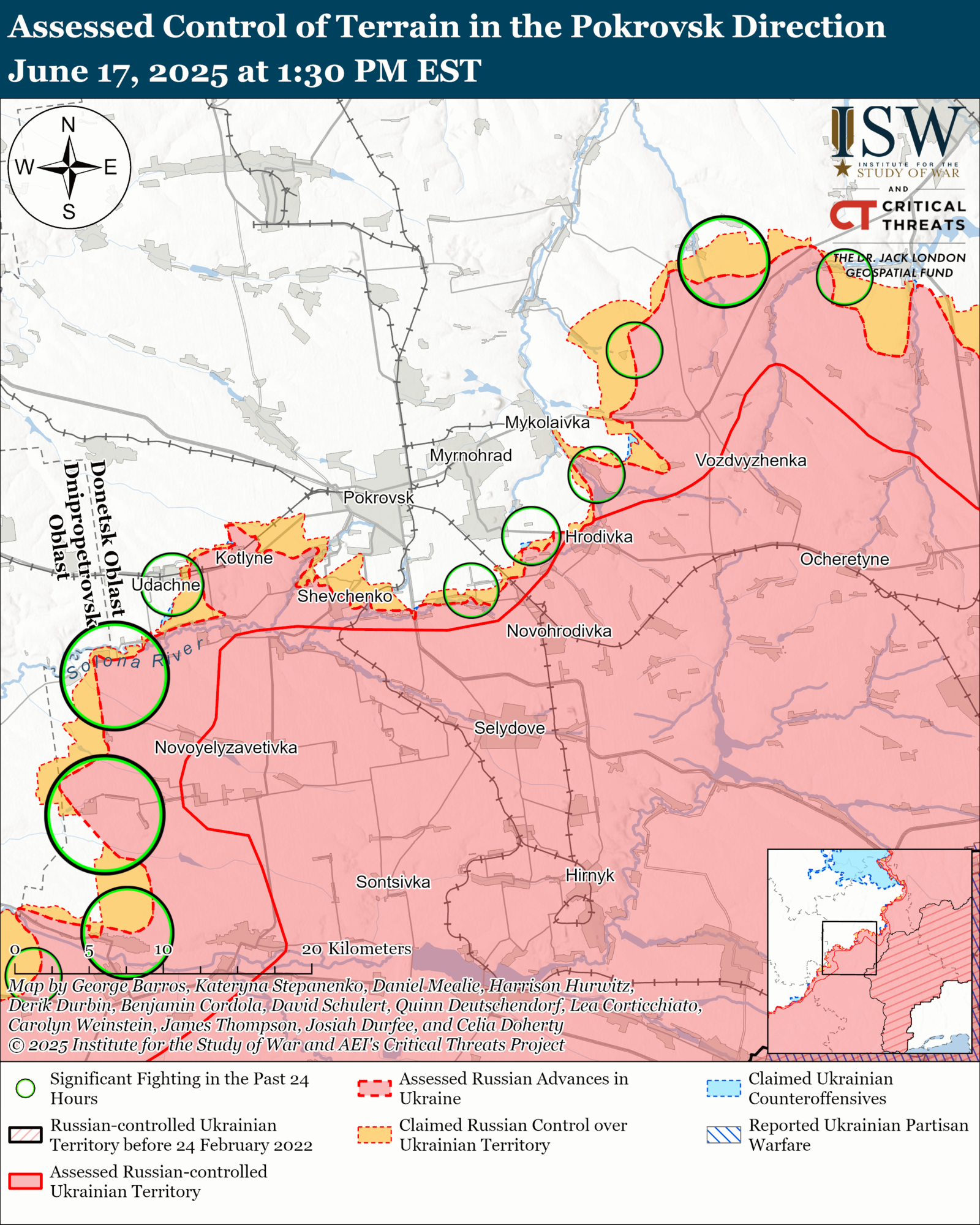 Российские войска продвинулись на нескольких направлениях фронта: в ISW оценили ситуацию. Карта