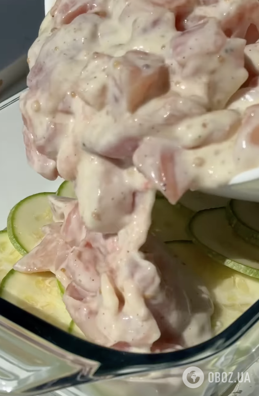 Кабачки с филе