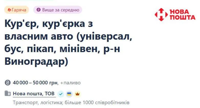 В яких сферах найбільше вакансій