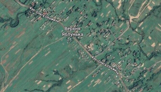 Верхня Яблунька карта