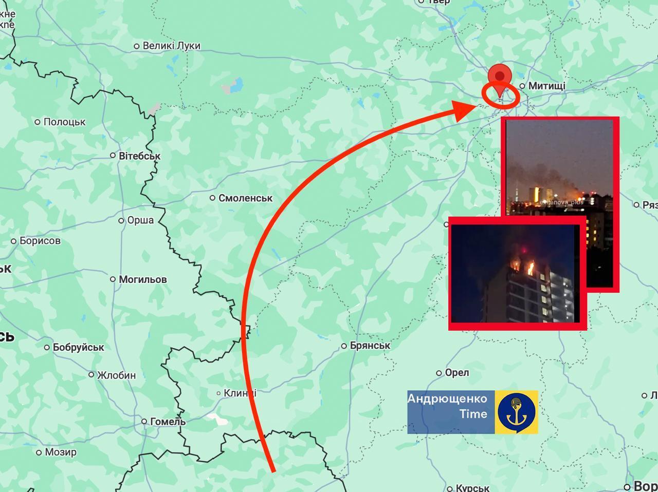 Дроны ночью атаковали Московскую область, российская ПВО "помогла" им попасть в многоэтажку. Фото и видео
