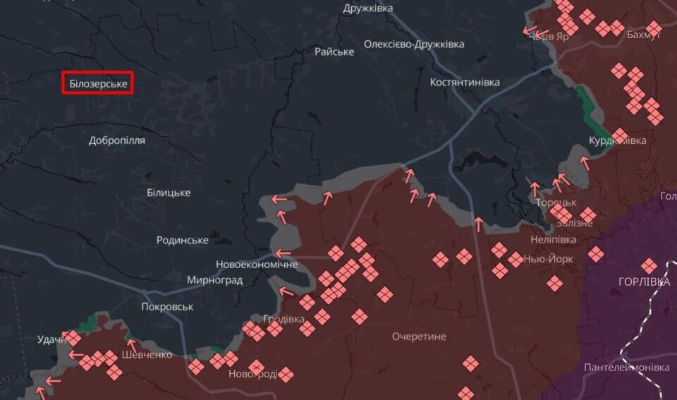 Білозерське карта