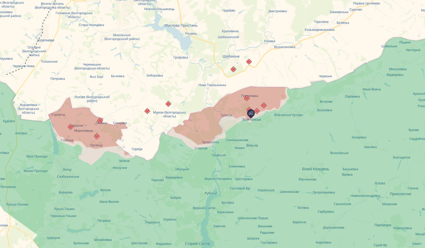 "Ворог шукає слабкі місця": військовий розповів, що відбувається на Вовчанському напрямку, і розкрив тактику окупантів. Карта