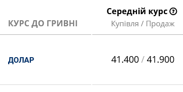 Курс доллара в украинских банках
