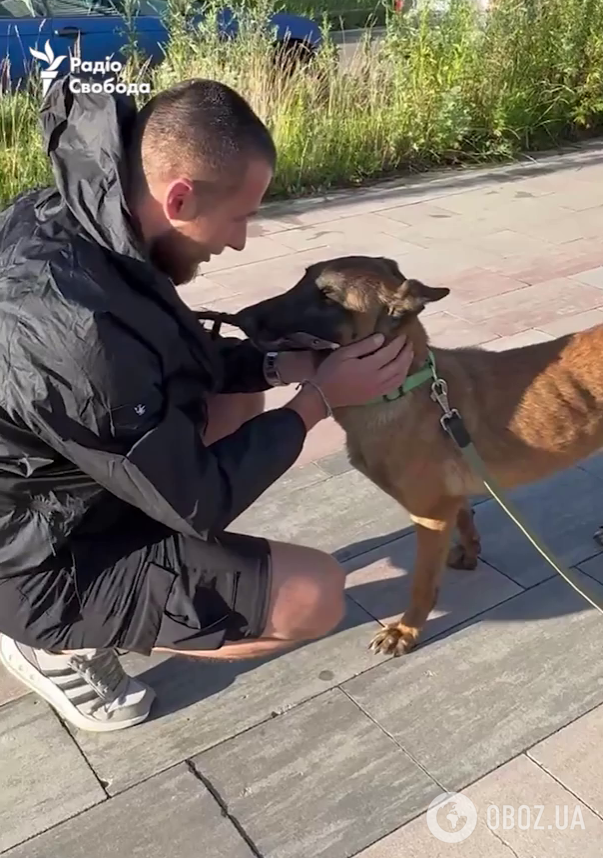 Освобожденный из плена украинский пограничник воссоединился с собакой, которую спасли из оккупации. Видео