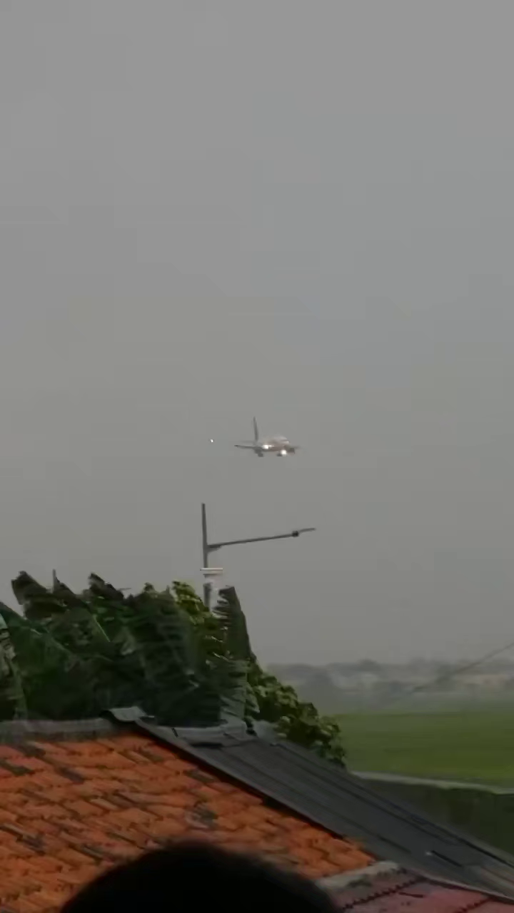 Пасажирський літак ледь не перекинувся під час посадки в Індонезії через негоду: момент потрапив на відео