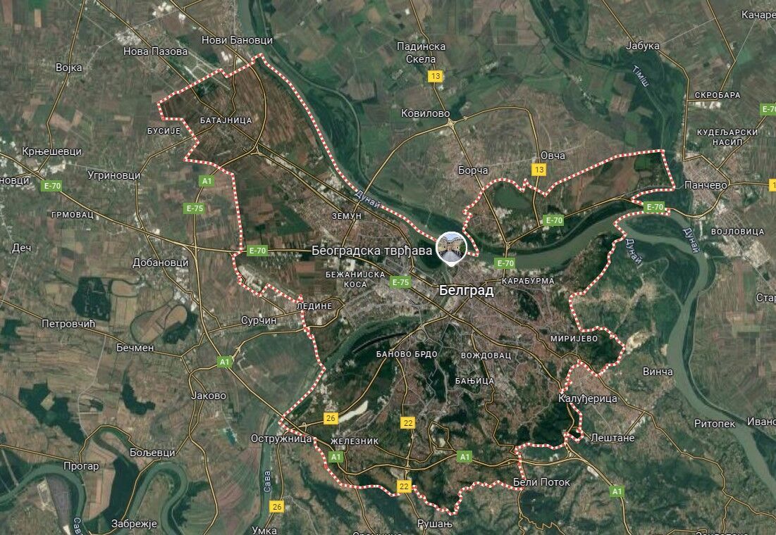 Белград карта