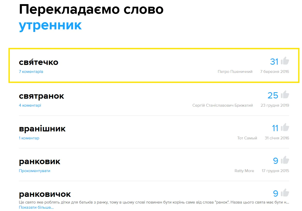 Як сказати українською ''утренник''? Варіанти вас здивують
