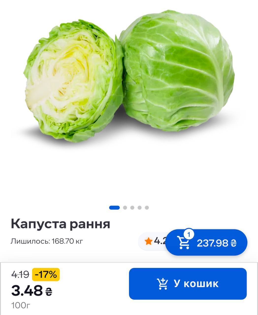 Яка вартість в супермаркетах