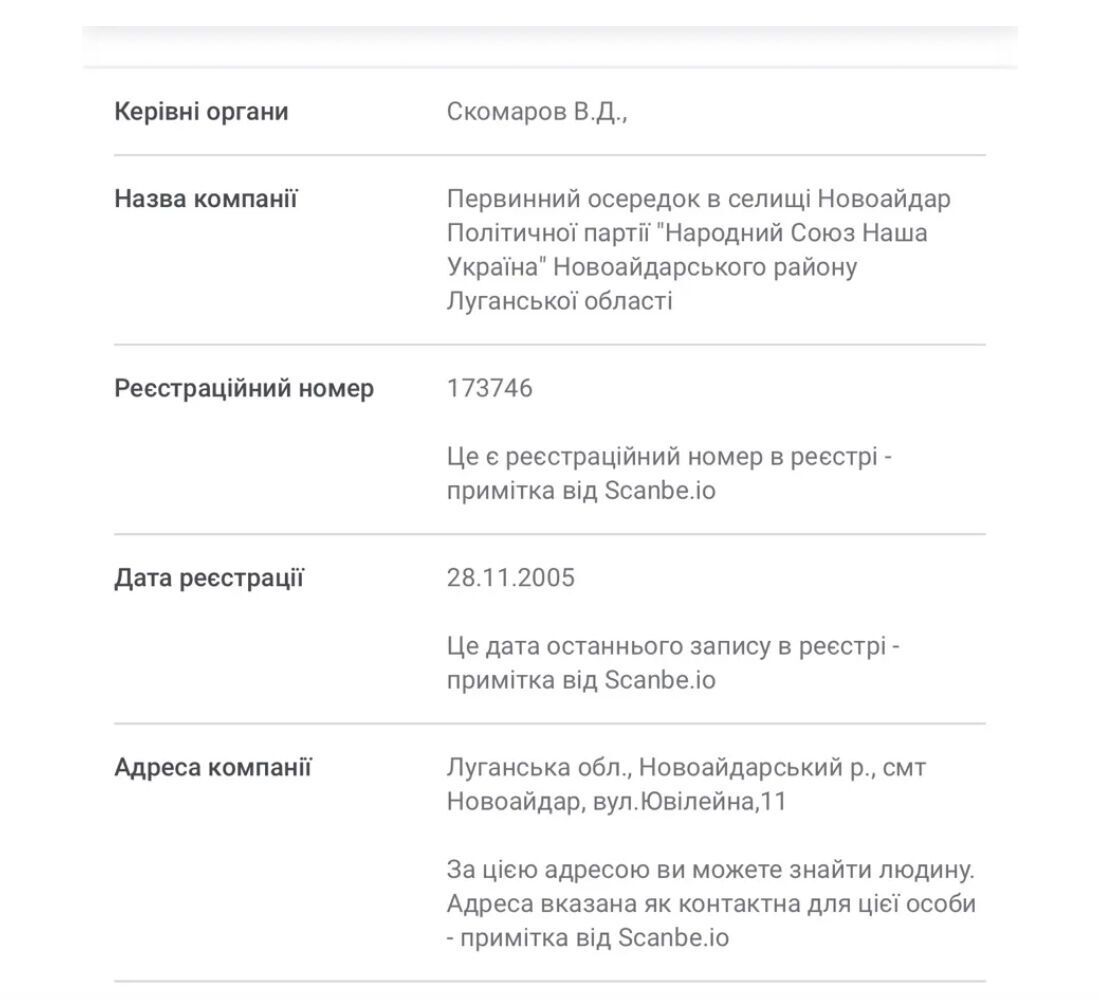 Кандидат на директора БЕБ Скомаров приховав російське громадянство батька та його бізнес в "ЛНР" – ЗМІ