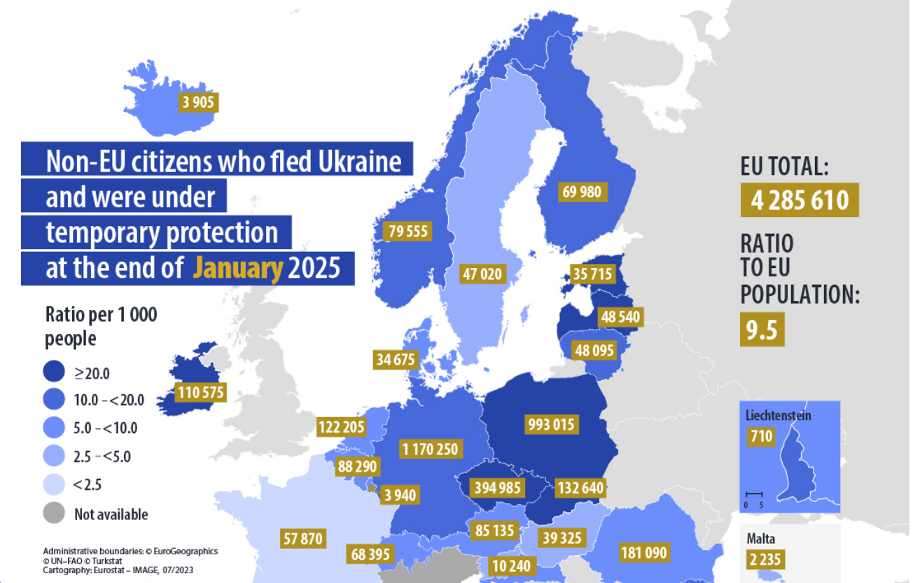 Скільки українців проживає в країнах Європи