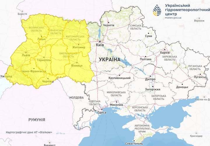 У кількох областях України оголосили штормове попередження: де очікується негода 8 червня