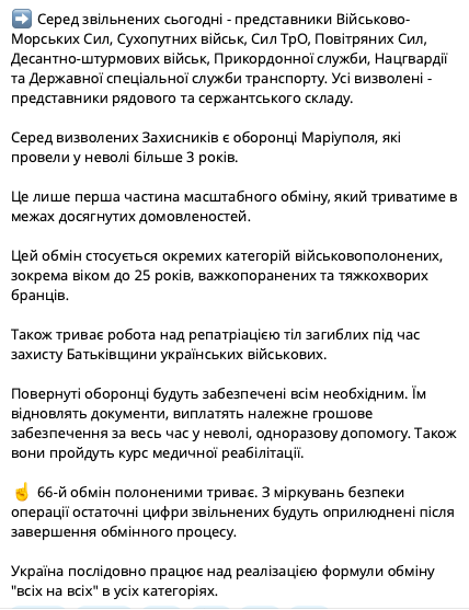 Обмін полоненими: стало відомо, чому не озвучують кількість звільнених українців