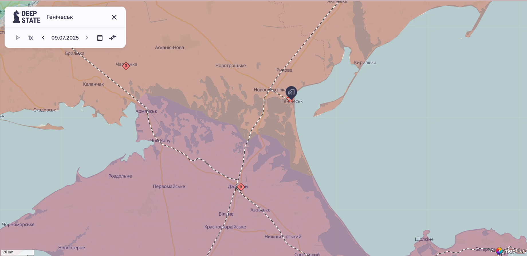 "Город без лета и свободы": в сети показали, как выглядит оккупированный Геническ, где раньше отдыхали тысячи людей. Видео
