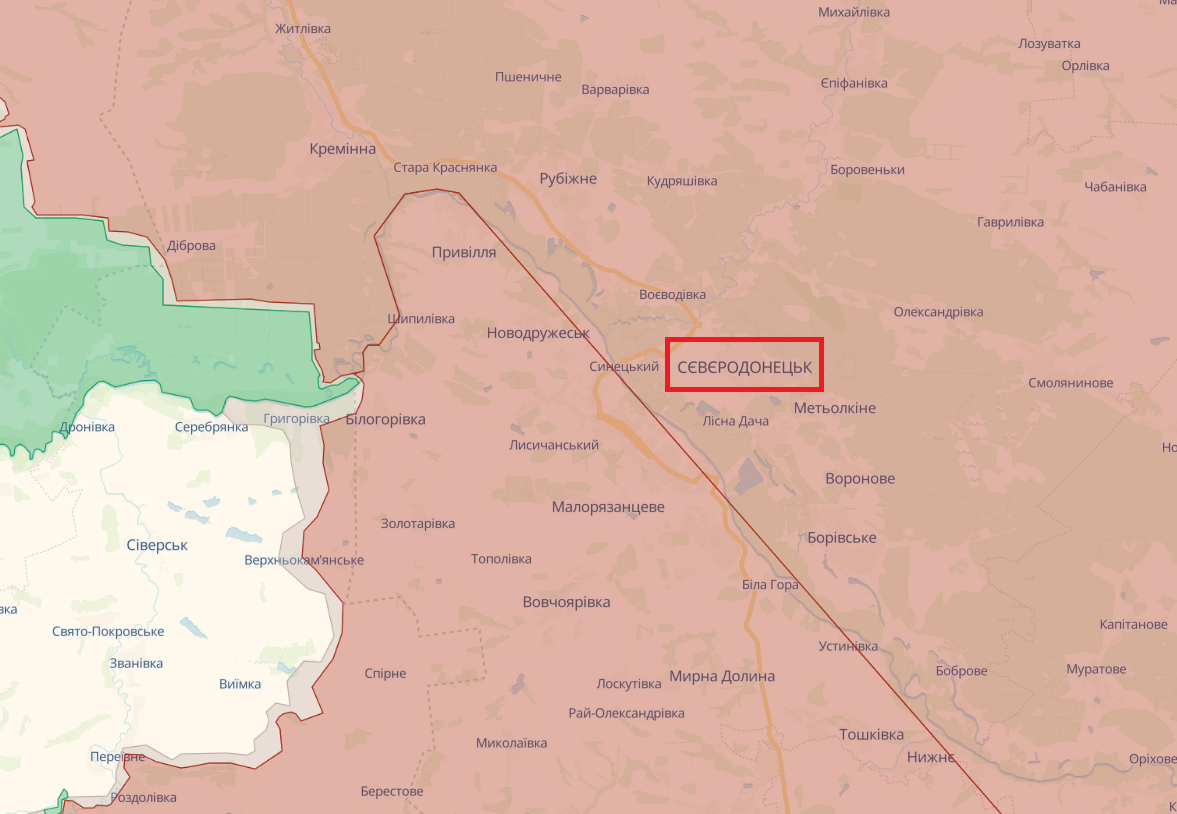 Біля окупованого Сіверськодонецька вигоріло понад 100 га лісу: ситуація некотрольована