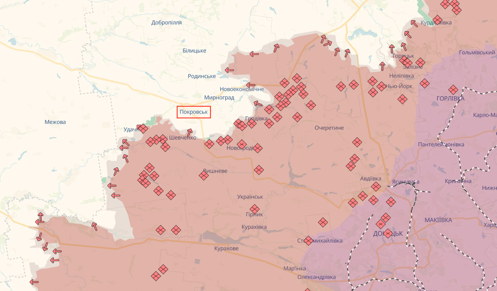 Оккупанты накапливают для штурмов группы по 400-500 человек: военный рассказал, что происходит на Покровском направлении. Карта