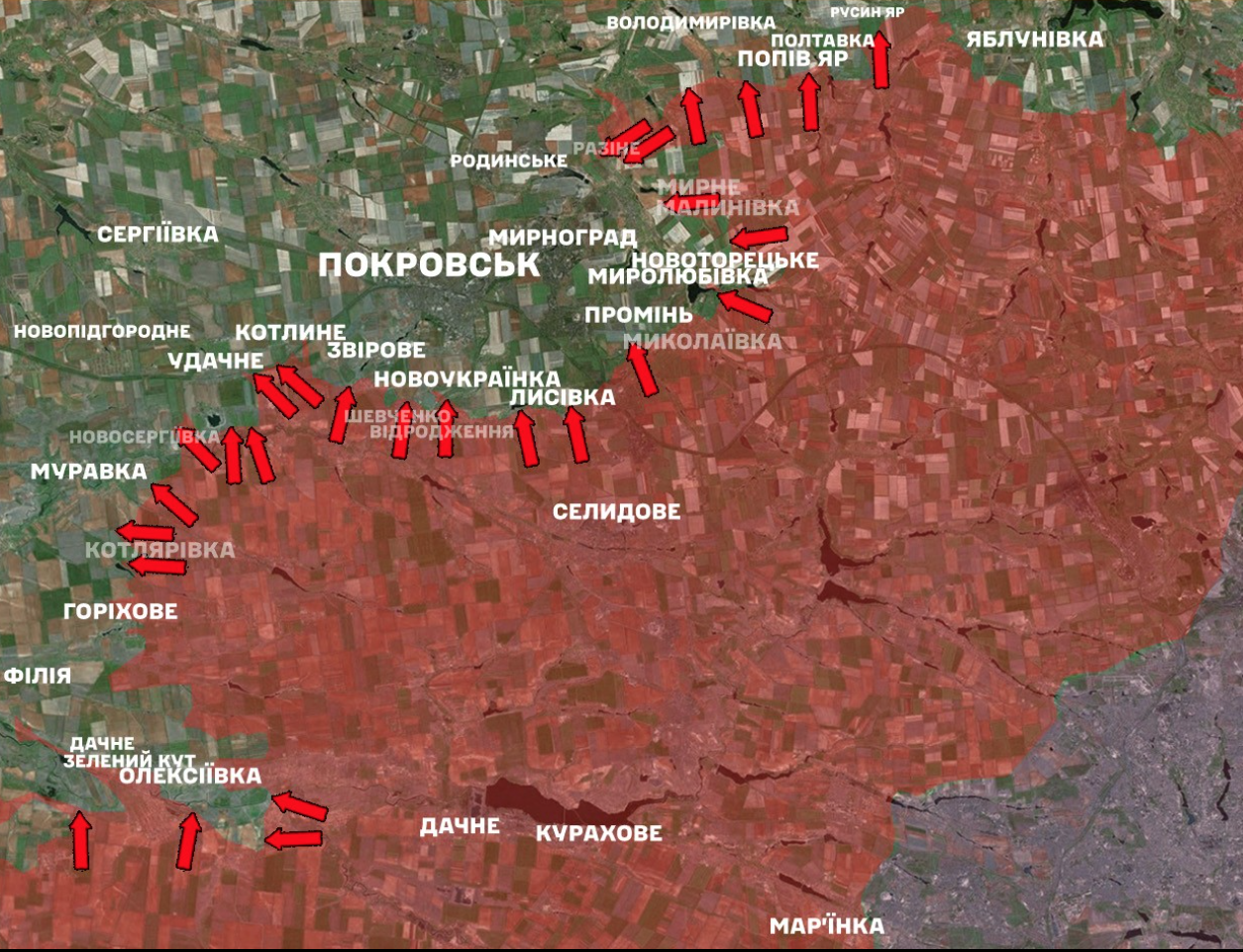 Оккупанты накапливают для штурмов группы по 400-500 человек: военный рассказал, что происходит на Покровском направлении. Карта