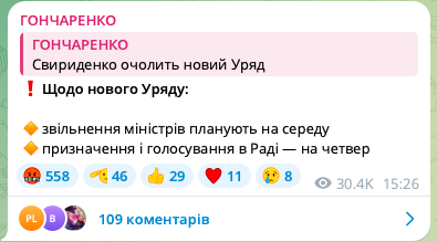 Перезагрузка Кабмина займет два дня: нардеп назвал ориентировочные даты