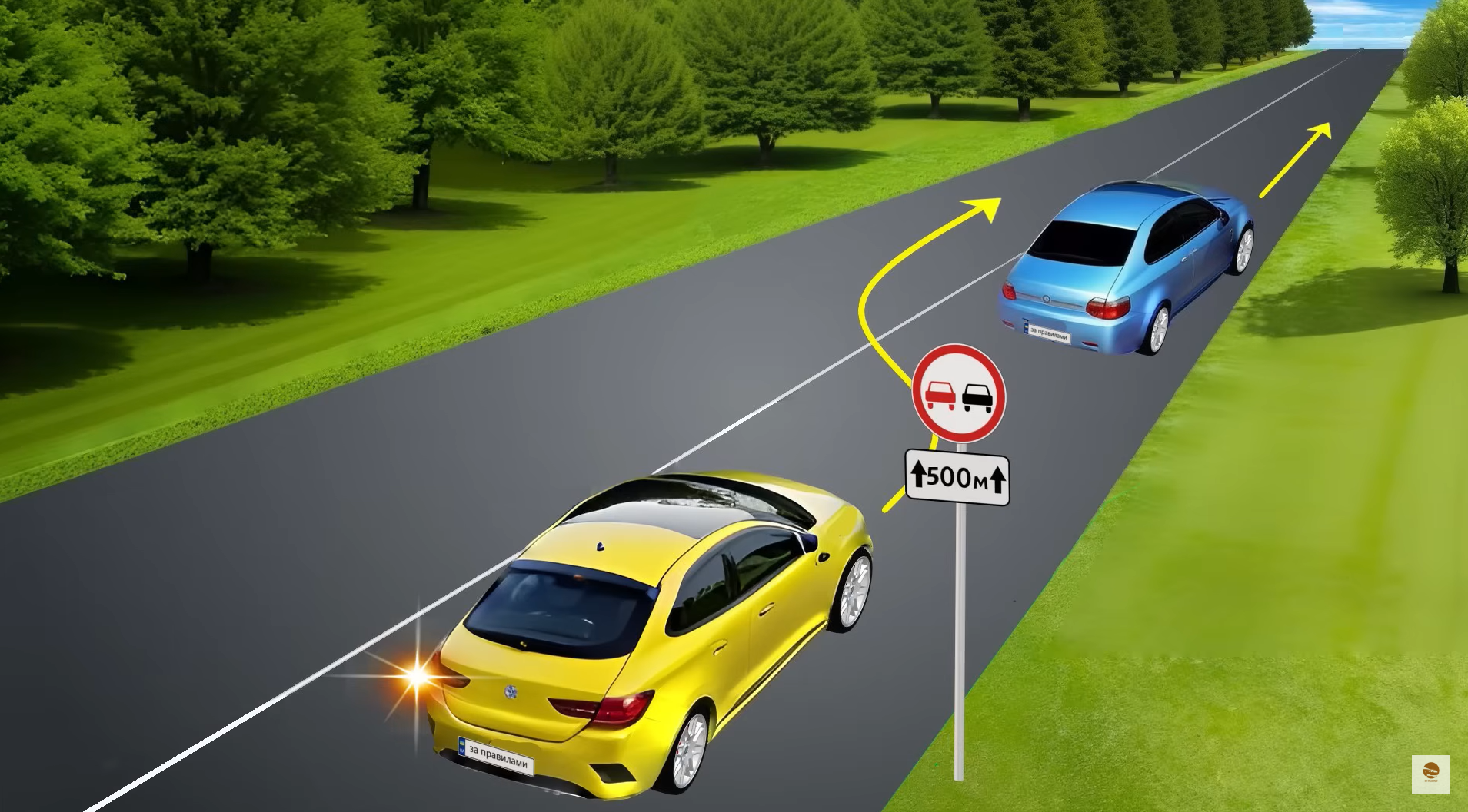 Чи дозволено обгін? Швидкий тест на знання ПДР