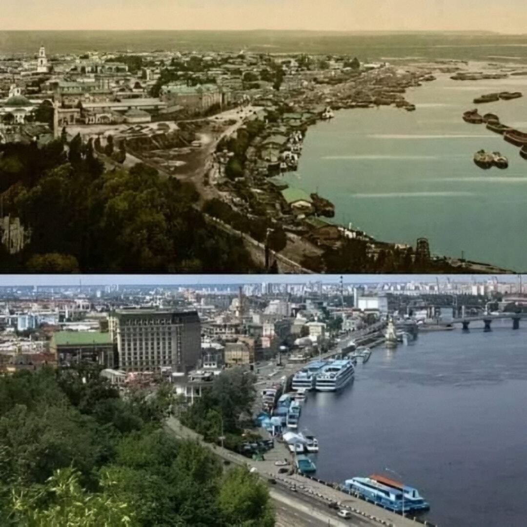 У мережі показали, як змінилася місцевість у районі Поштової площі Києва за 100 років. Фото