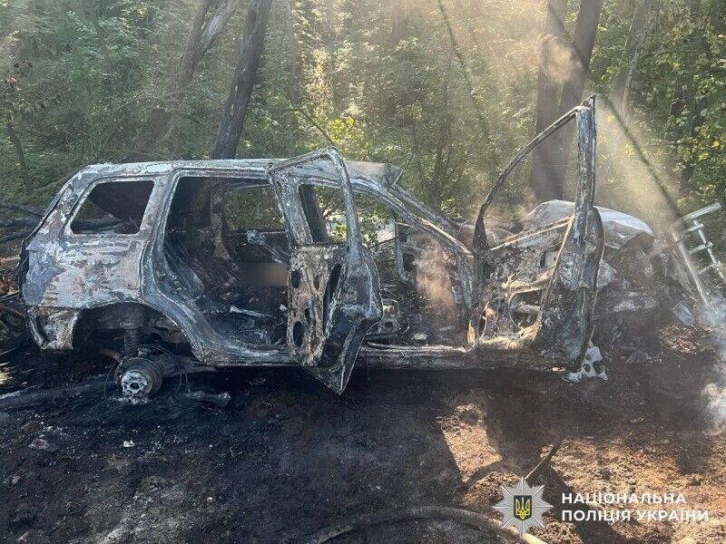 В Винницкой области авто слетело в кювет и загорелось: водитель погиб на месте, пассажир скончался в больнице. Фото