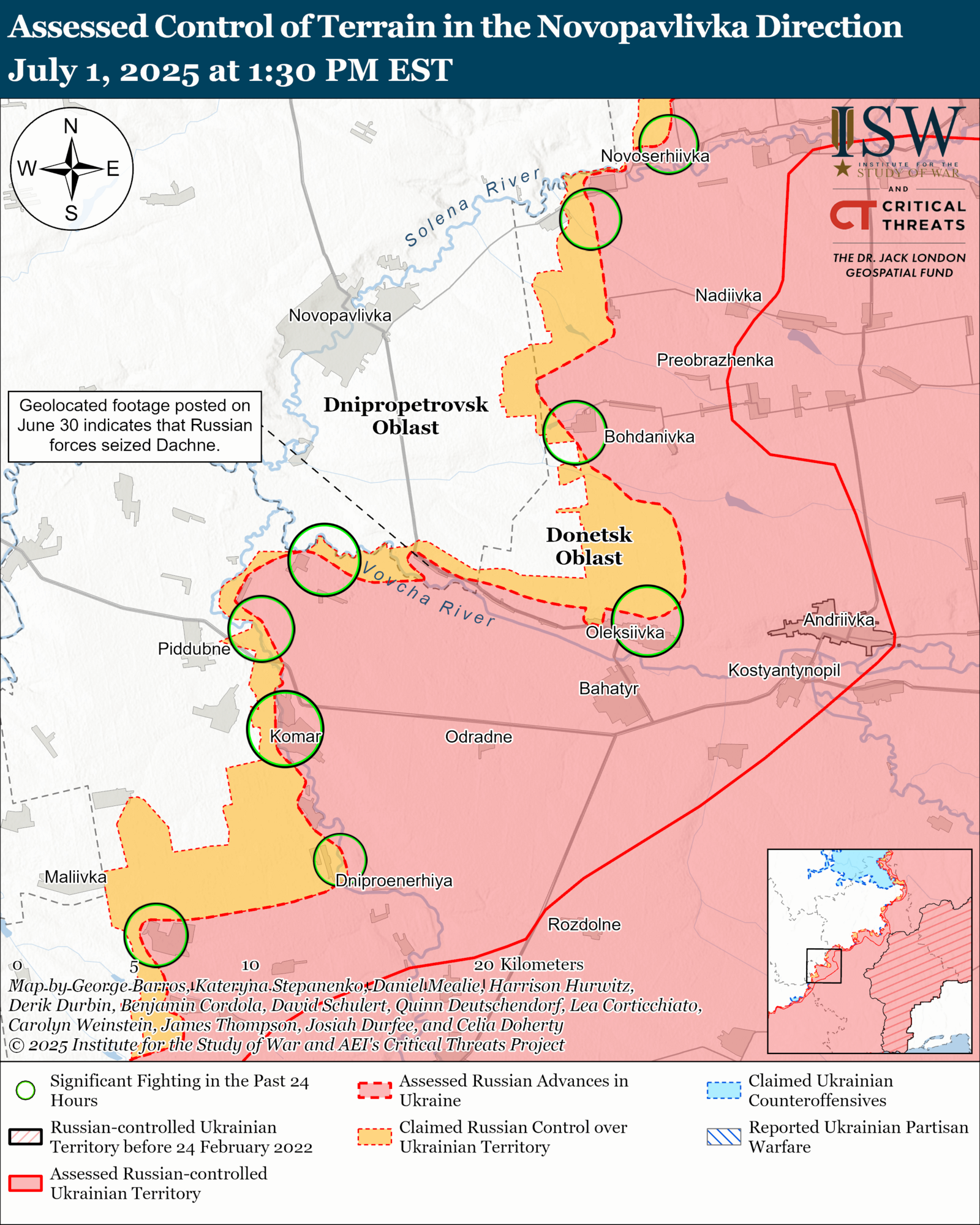 Чи зайшли окупанти в Дачне на Дніпропетровщині: що кажуть в ISW, DeepState і Генштабі