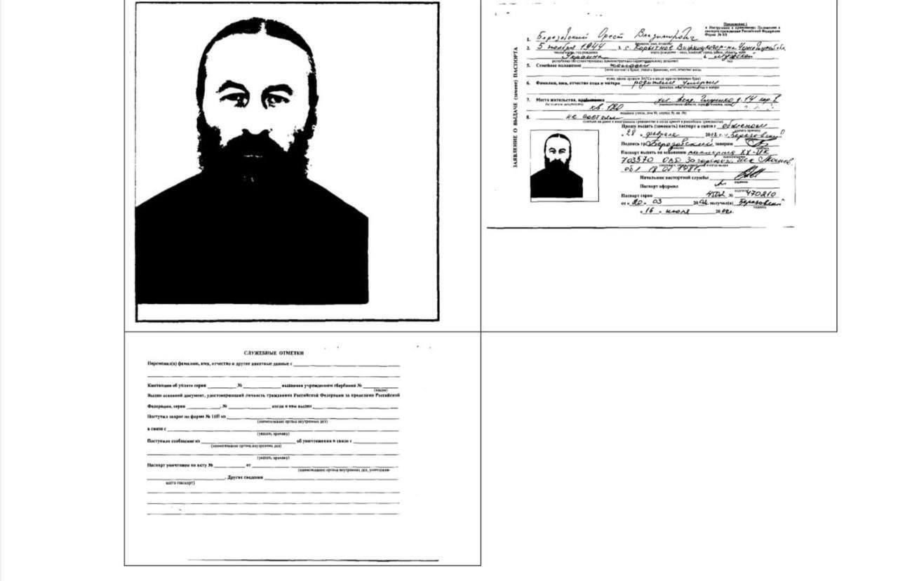 У мережі опублікували фото російського паспорта митрополита УПЦ (МП) Онуфрія