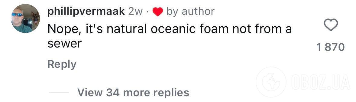 "Это не пена, а сточные воды". Инфлюэнсер из Кейптауна озадачила сеть видео, как плавает в мутной воде