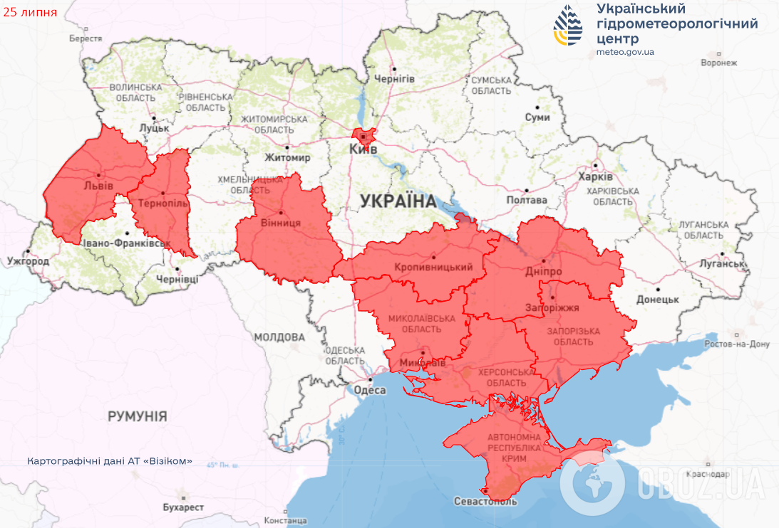 Переменная облачность и грозы: каких "сюрпризов" ждать от погоды 25 июля. Карта