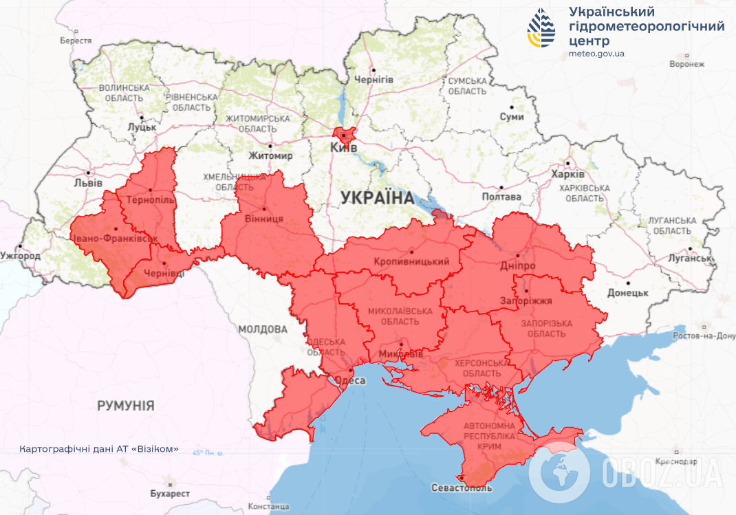 Жара, но с дождями: какой будет погода в Украине в субботу, 26 июля. Карта