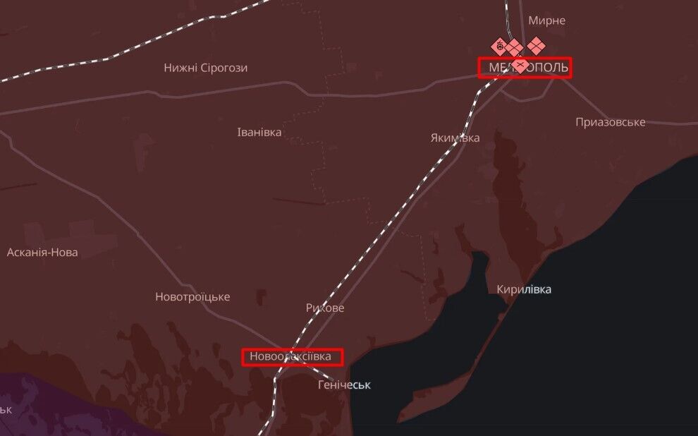 Новоолексіївка карта