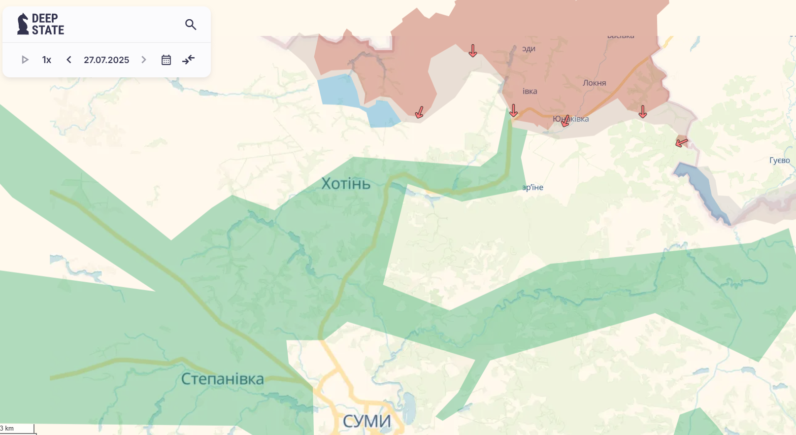 "Кількість ворожих атак зменшилась": у ДПСУ пояснили, як звільнення Кіндратівки вплинуло на ситуацію на Сумщині. Карта