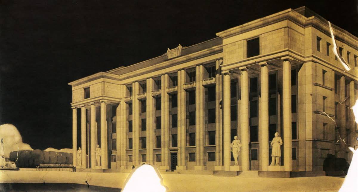 Правительственный центр и Ленин вместо монастыря и фуникулера: план застройки Михайловской площади Киева в 1935 году. Фото