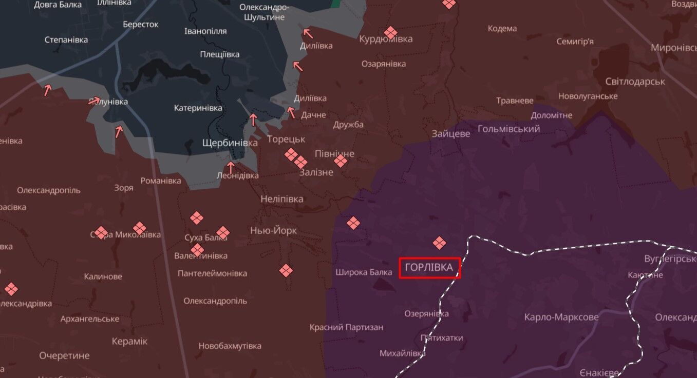 Горловка карта