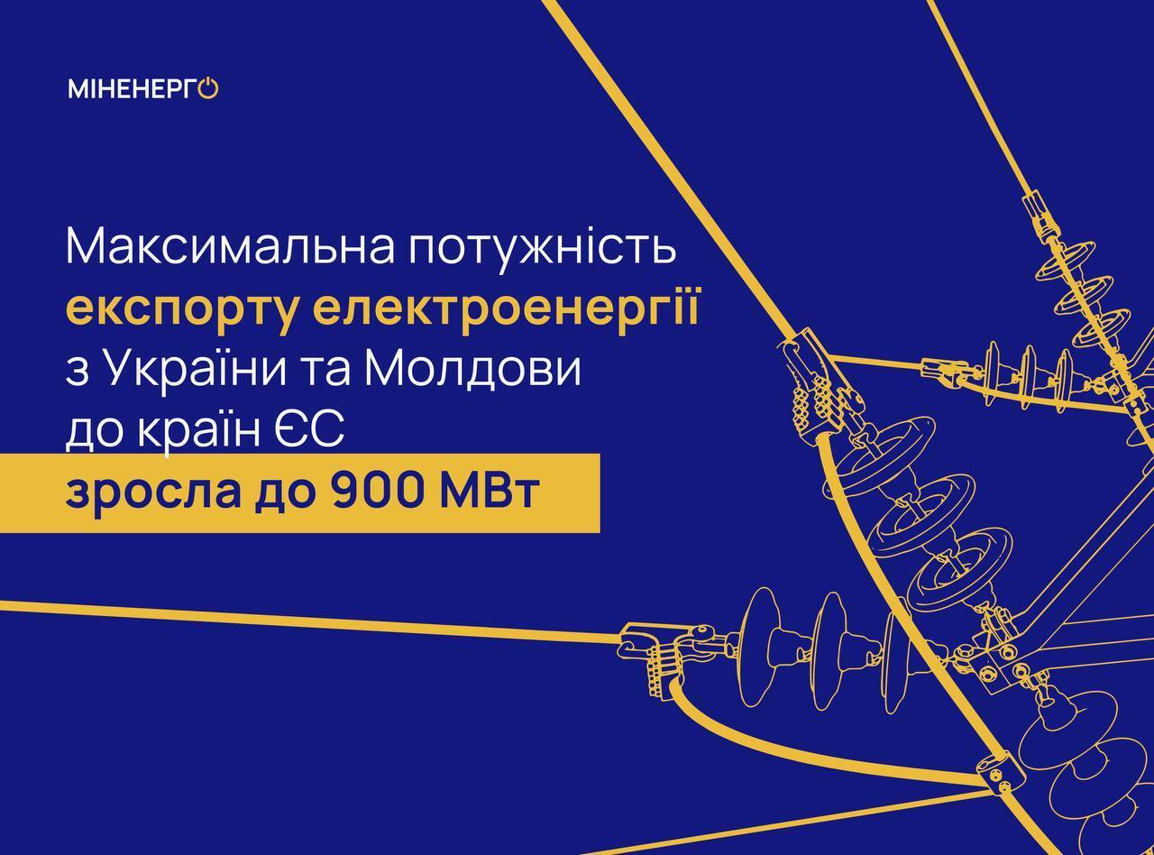 Экспорт электроэнергии из Украины разрешили увеличить