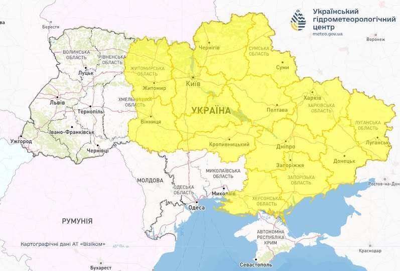 Негода почнеться вночі: в яких областях України очікуються дощі та шквали 5 липня. Карта