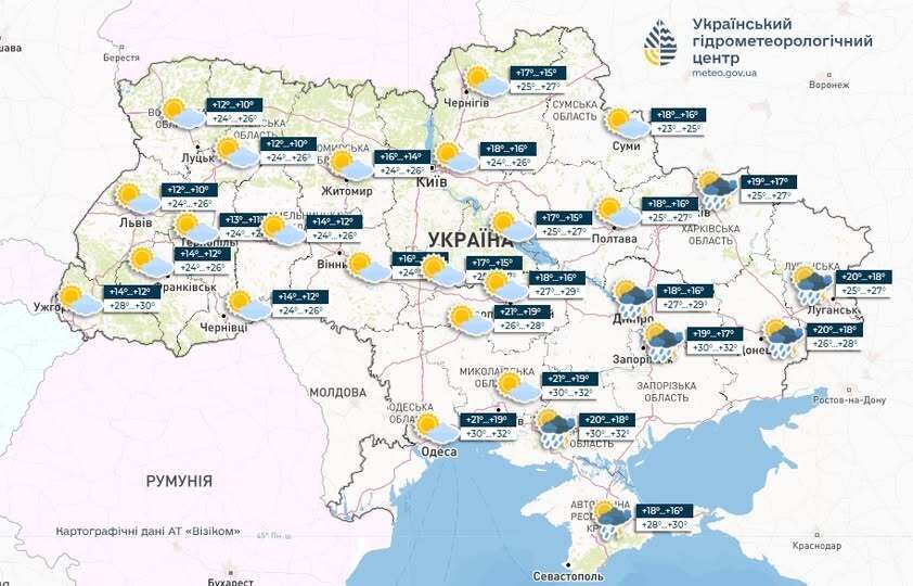 Негода почнеться вночі: в яких областях України очікуються дощі та шквали 5 липня. Карта