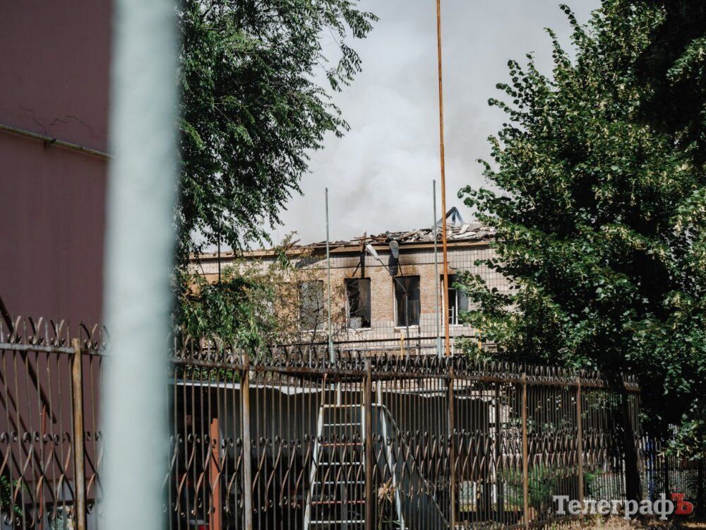 В Кременчуге после прилетов здание ТЦК уничтожено дотла: фото последствий