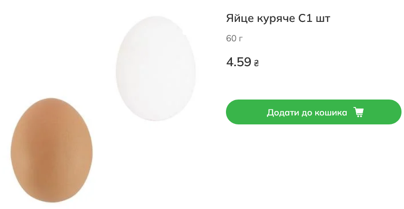 Цены на яйца в Novus