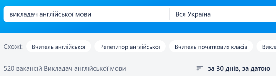 В Украине учителя английского языка пользуются высоким спросом
