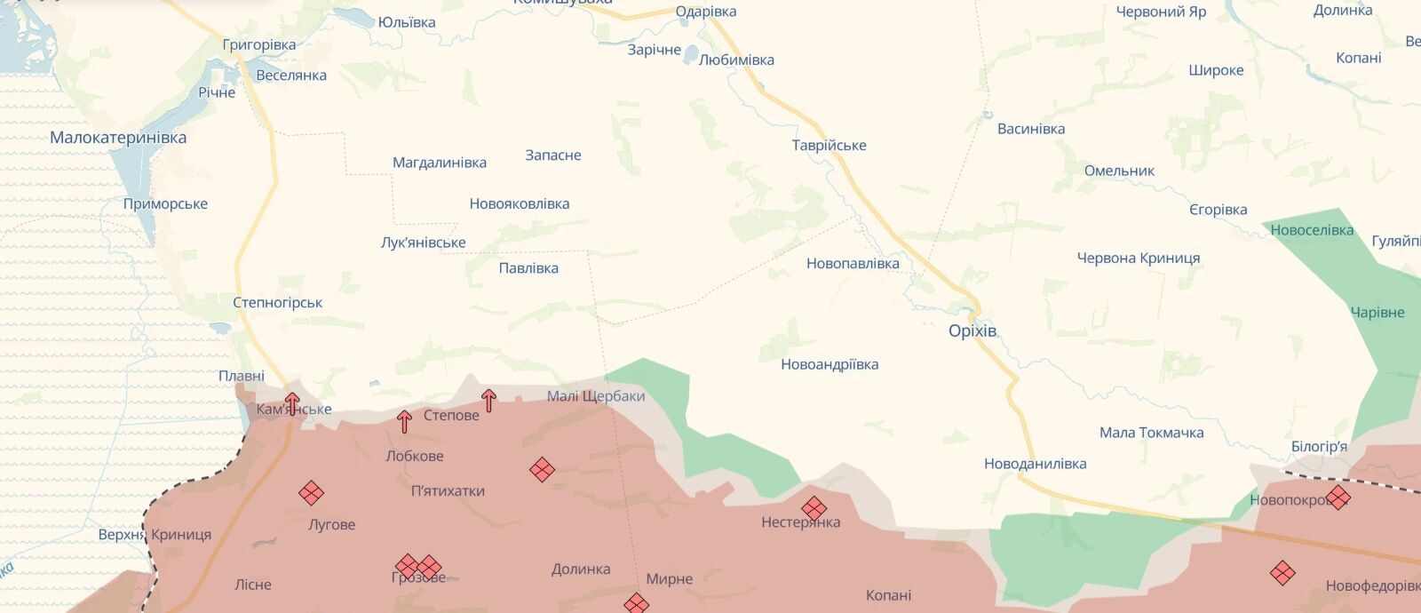 "Ситуація непроста": в ЗСУ кажуть про запеклі бої на Оріхівському напрямку поблизу Кам'янського