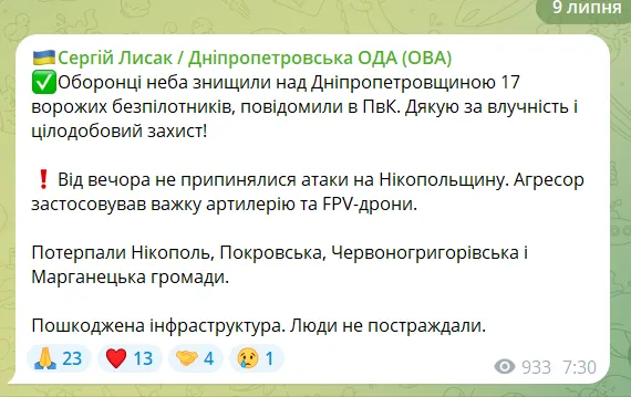 Росія уночі вдарила по Україні рекордною кількістю дронів та ракет: сили ППО знешкодили 718 цілей з 741