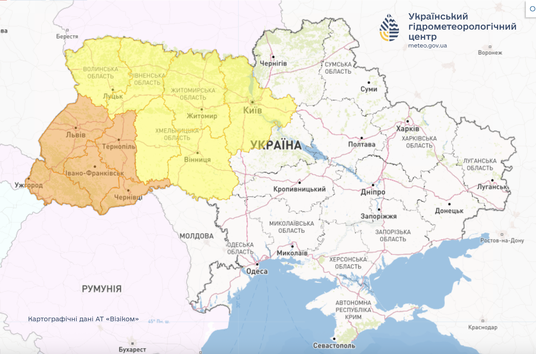 В Украине объявили штормовое предупреждение: на какие области надвигается непогода. Карта