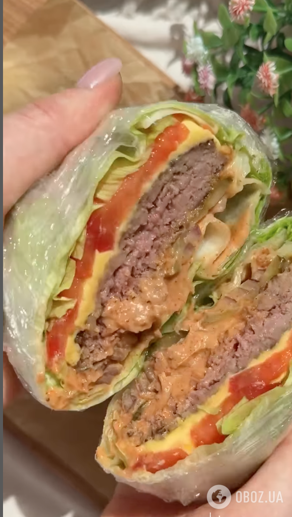 Готовый бургер