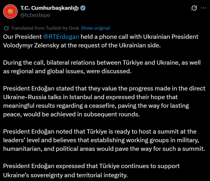 Эрдоган готов организовать саммит лидеров Украины, США, России и Турции, – Зеленский