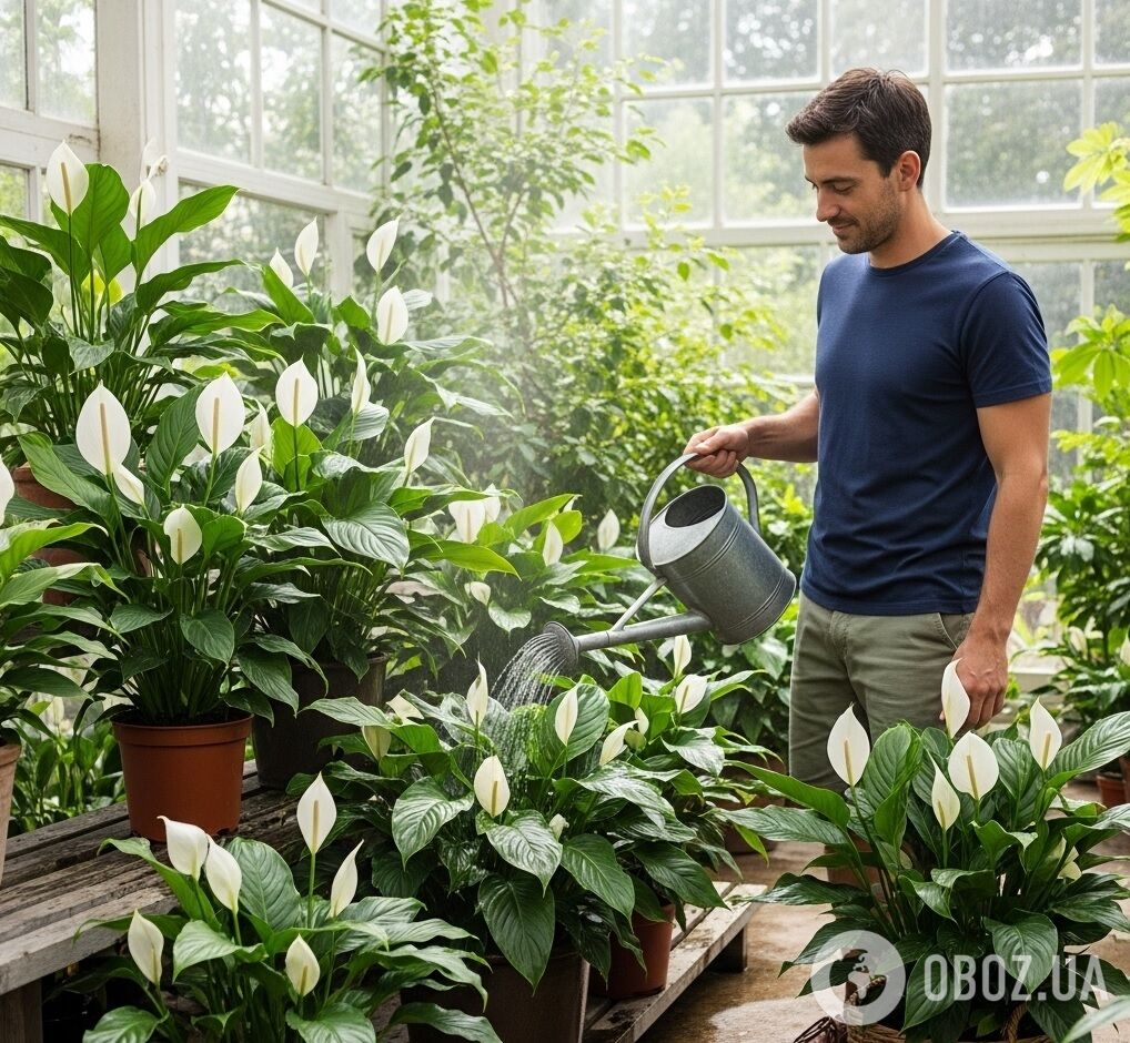 Вода з цукром врятує спатифілум, що жовтіє: як підживлювати