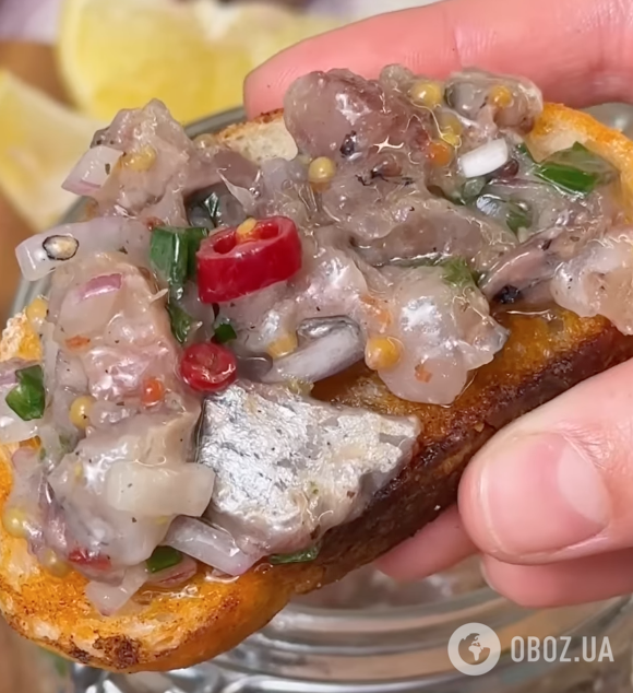 Закуска из сельди с луком